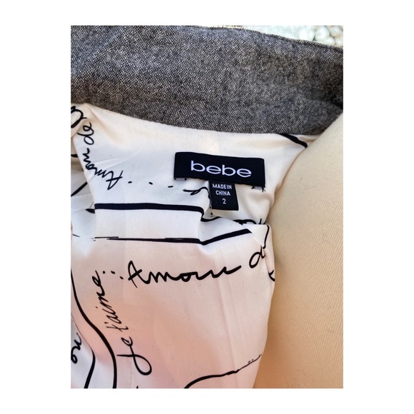 SOLD Bebe Jacket Bomber Blazer Short Bodice Cutout - Picture 7 of 16